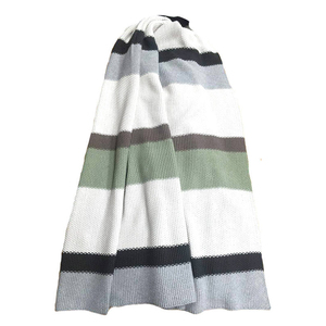 OEM Customized High Quality Plain Organic Cotton Throw Blanket - Product Image 1
