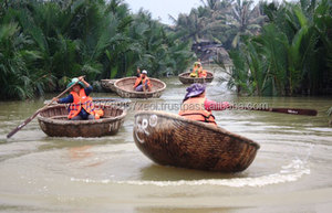Barco Coracle de bambú hecho a mano de Vietnam con tamaño personalizado para barco de viaje de pesca con función de bambú precio barato - Product Image 6