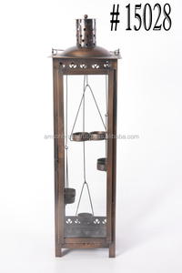 Candelabro de hierro metálico para decoración de jardín exterior, farol hecho a mano, precio al por mayor, superventas perforado - Product Image 6