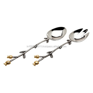 Ensemble de cuillères vintage style branche avec motif d'aubergine, en métal, écologique, pour les fêtes - Vente flash - Product Image 1