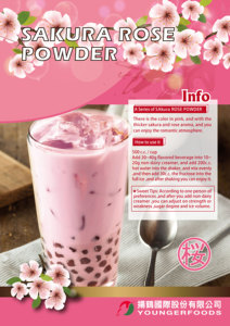 Polvo de Té con Leche de Rosa Sakura para Cafetería - Product Image 2