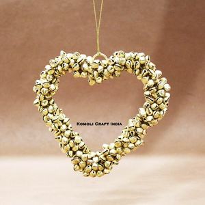 Adornos de Navidad, cascabeles de metal, Corazón Dorado, estrellas, adornos de Navidad, venta al por mayor - Product Image 5