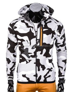 Sudadera con capucha de algodón para hombre, prenda deportiva masculina con diseño de camuflaje, Con cremallera larga, diseño turco profesional de élite, gran oferta - Product Image 1