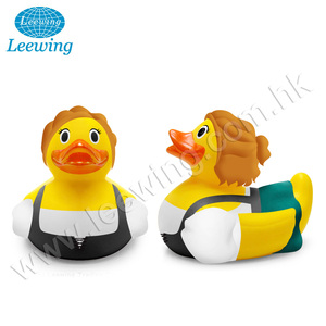 Unique <b>Souvenir</b> Promotion Products Plastic PVC Phthalate Free Beer Oktoberfest German Lady Logo Printed Yellow Rubber Duck - Product Image 3