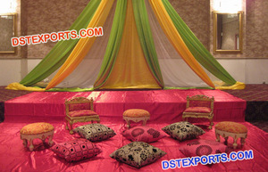 Mehandi-Escenario nocturno musulmán, decoración de escenario, sangeet, impresionante - Product Image 4