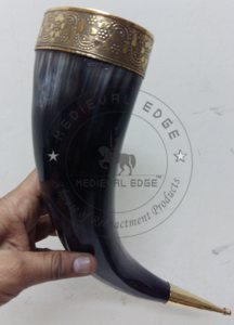 Meilleure qualité bord médiéval nordique corne à boire prix de gros plus grande société de fabrication nouveauté Viking corne à boire cadeau - Product Image 6