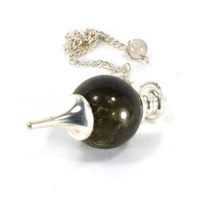Cristal de pendule de boule de labradorite de pierre gemme de haute qualité pour le collier de pendule de radiesthésie de Divination avec la méditation de sphère de chaîne - Product Image 3