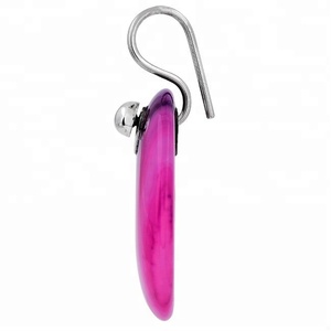 Colgante de Plata de Ley 925, regalo de boda a la moda con piedras preciosas de ágata de encaje rosa, chapado en plata para fiestas - Product Image 2