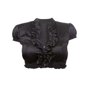 Blusa informal de algodón con manga corta para verano, camisa corta con botones para mujer, 2021 - Product Image 1