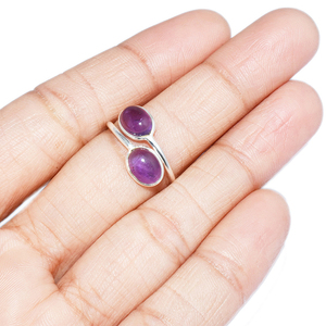 Amatista púrpura de forma ovalada Virtual, anillo de Plata de Ley 925, fabricante de joyería de piedras preciosas, joyería de plata de moda - Product Image 4