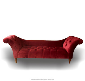 เฟอร์นิเจอร์ห้องนั่งเล่นอินโดนีเซีย เก้าอี้พักผ่อน - เก้าอี้พักผ่อนสีแดงไวน์ เฟอร์นิเจอร์คลาสสิกสำหรับห้องนั่งเล่น - Product Image 2