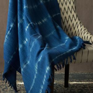 Manta de algodón de lujo con estampado de bloque de mano Indigo para decoración del hogar, venta al por mayor, para decoración de la sala de estar - Product Image 2