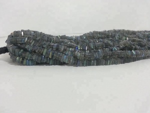 4mm 5mm Natural Labradorite <b>Heishi</b> Flat Square Gemstone Wholesale <b>Beads</b> Strand From Manufacturer Now Factory Price Gray Design - Product Image 2