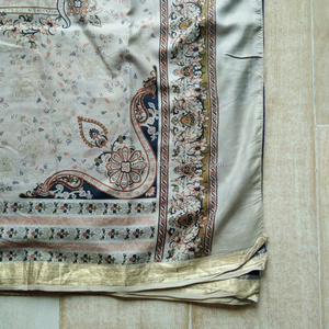 ชุดส่าหรีผ้าไหมพิมพ์ลายดอกไม้,เสื้อผ้าใส่สบายสำหรับผู้หญิง - Product Image 1