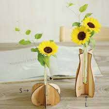 Florero de madera de diseño de la mejor calidad, jarrón de flores de madera de tamaño personalizado, decorativo y para el hogar - Product Image 3