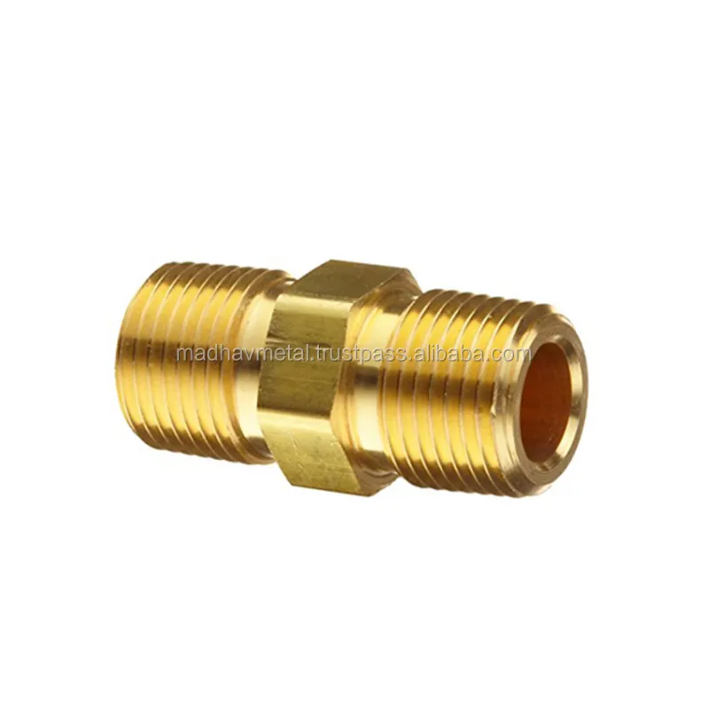 Best Price Pipe Fitting Brass Hex Nipple Customized Brass Nipple In India Manufacturer