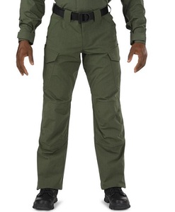 กางเกงยุทธวิธีผ้าลูกฟูกสำหรับผู้ชายเอวกลางมีกระดุมกระเป๋าผ้าปักลายย้อมสีล้วนสำหรับกลางแจ้ง - Product Image 3