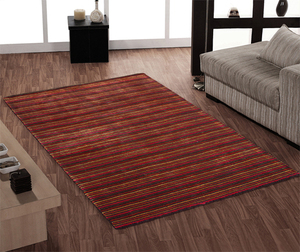 Precio de fábrica, tamaño personalizado, telar a mano, Alfombra de seda con diseño de rayas contemporáneas, técnica de pila de corte moderno, altura de pila de felpa - Product Image 3