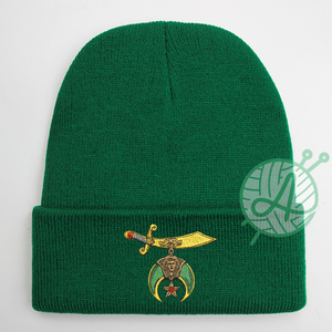 Masonic Regalia Shriner Knit Beanie Skull Hats Custom Winter Printed Headwear para negocios o ropa de playa - Product Image 4