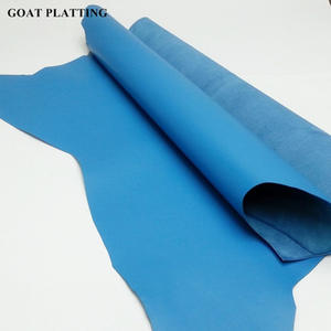 Placage supérieur de chèvre à grain fini bleu écologique de haute qualité épaisseur 0.70-0.90mm pour chaussures et sacs à main - Product Image 1