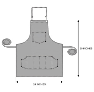 Professional Leather Hairdressing Barber <b>Apron</b> for Barber Hairstylist Salons <b>BLACK</b> - Product Image 4