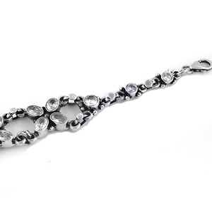 Meilleure vente 925 argent Sterling Style Vintage Bracelet Zircon cubique pierre naturelle forme ovale pierres précieuses diamant cadeaux fêtes - Product Image 2