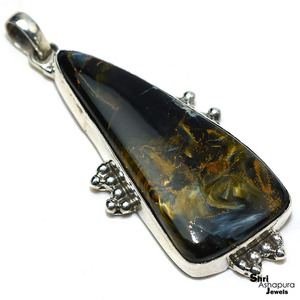 Colgante de Plata de Ley 925 con forma elegante, joyería de piedras preciosas, joyería de plata - Product Image 1