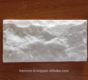 Carrelage en marbre champignon blanc laiteux au design moderne, ardoise naturelle polie avec résistance à l'érosion antiacide pour salle de bain villa - Product Image 2