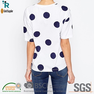 Camisetas de manga corta con lentejuelas de encaje para mujer, informales, de talla grande, personalizadas, con impresión personalizada completa, fabricante de Bangladesh - Product Image 2
