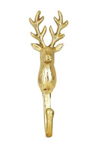 Crochet mural écologique moderne motif cerf doré et renne de Noël, métal et aluminium, support de cintre multifonctionnel pour manteau - Product Image 2