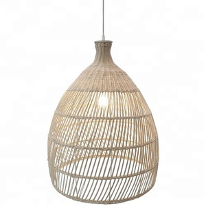 Pantalla de Lámpara de Ratán Artesanal Rústica Tradicional de Estilo Asiático, Iluminación Interior Hecha a Mano en Vietnam, Venta al por Mayor a Precio Económico - Product Image 6