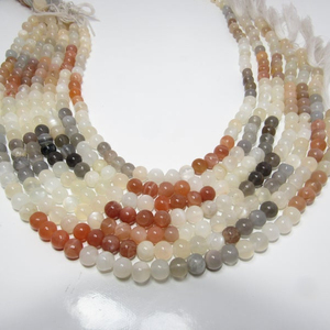Pierre de lune naturelle et pierre de soleil en forme de rondelle lisse pour la fabrication de bijoux Perles de pierre de qualité incroyable - Product Image 1