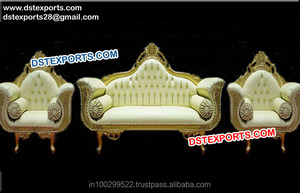 Conjunto de sofás plateados para boda, conjunto de sofás de estilo elegante, de bollwood - Product Image 4