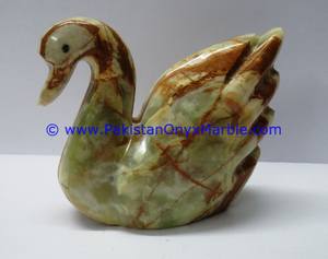 Estatuas de Animales de Ónix Hechas a Mano, Esculturas de Pato y Cisne de Pakistán, Artesanía de Decoración de Interiores, Talladas a Mano - Product Image 1