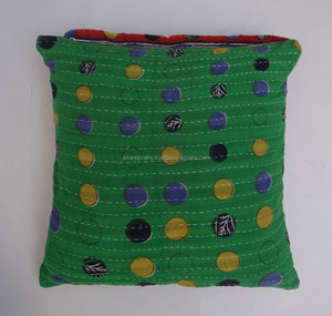 ปลอกหมอนผ้าฝ้ายส่าหรี16 "งานแฮนด์เมดจากอินเดีย - Product Image 1