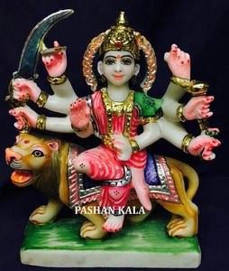 Sculptures de la déesse Durga en marbre de Makrana - Product Image 1