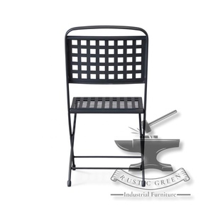 เก้าอี้รับประทานอาหารทำจากโลหะสำหรับใช้ในร้านอาหารเฟอร์นิเจอร์สำหรับใช้กลางแจ้งดีไซน์โบราณ - Product Image 5