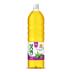 Natural Healthy 1,5L Bottle Aloe Vera Drink Premium Passion & peaches fruit flavor