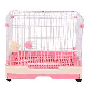 Tiroir en PP pour chien, structure métallique en aluminium, pratique à nettoyer, Durable, Cage pour animaux de compagnie, avec roulettes, - Product Image 1