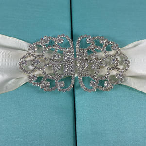 Boîte d'invitation luxueuse en soie, pour mariage, 10 pièces - Product Image 4