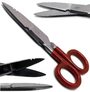 Scissors 5.25" Cutting Stripping Multi Purpose Electrician Red