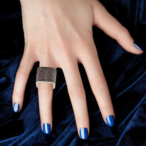 3.05 Carat Natural <b>Black</b> Diamond Pave Band in 14k White Gold , Hip Hop Style <b>Black</b> Diamond <b>Ring</b> for <b>Men's</b>,Diamond <b>Ring</b> for <b>Men</b> - Product Image 4