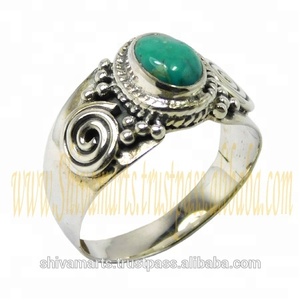 New Fashion Real Turquoise Gemstone <b>Ring</b> Solid 925 Sterling Silver Jewelry <b>Rings</b> <b>for</b> <b>Men</b> & Women - Product Image 2
