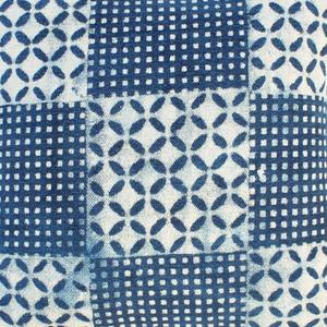 Jaipur <b>Blue</b> Print square Type Indigo Daabu Tufted Hand Dyed 45 X 45 CM <b>Cushion</b> <b>Cover</b> - Product Image 2