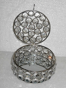 Caja de Joyería de Metal con Espejo de Cristal, Color Personalizado, Cierre de Gancho y Bucle, Forma de Collar Dorado, Organizador de Baratijas, Decoración Elegante - Product Image 2