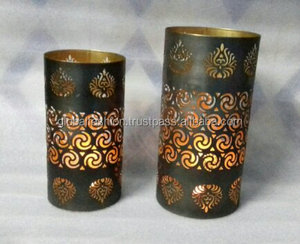 Designer Iron Metal <b>Candle</b> <b>Stand</b> with Fancy Shape for Wedding Parties Home Decoration in India. Includes Glass <b>Candle</b> Holder - Product Image 5