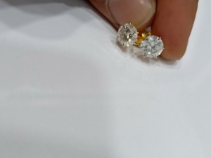 Ajretail 1กะรัต VS1ความชัดเจน IGI ได้รับการรับรองจาก White brilliant CUT Lab ปลูกเพชรคู่ที่ยอดเยี่ยมสำหรับการผลิตอัญมณีหลวม - Product Image 6