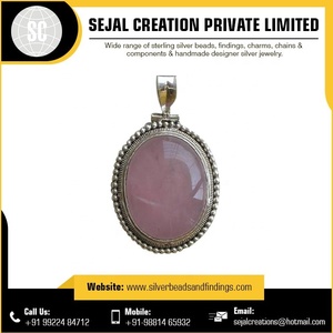 Pendentif en pierres précieuses en argent sterling 925 de meilleure qualité Bijoux de fournisseur indien de luxe avec pendentifs à breloque à motif numérique - Product Image 5
