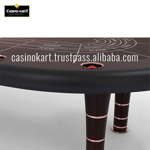 แหวนโต๊ะเล่นโป๊กเกอร์บาคาร่าสีทองทำจากไม้สำหรับเล่นการพนันไพ่นกกระจอก - Product Image 5