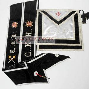 MASONIC Regalia French Rite Tabliers de broderie faits à la main Point de croix et artisanat de couture - Product Image 5